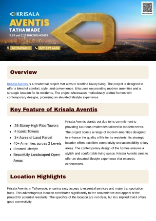 Krisala Aventis Tathawade Overview (1)