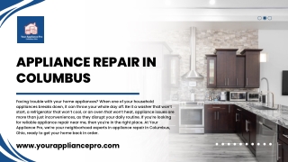 Complete Appliance Repair Solutions in Columbus