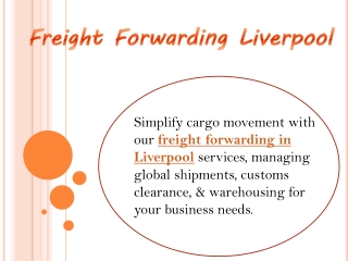 Freight Forwarding Liverpool