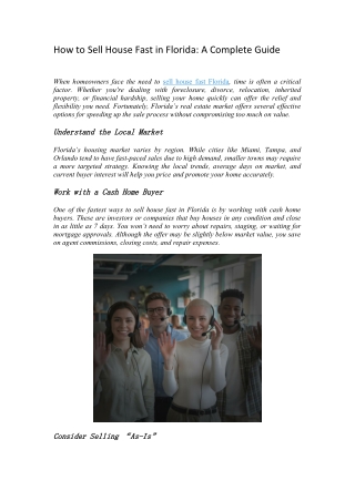 Sell Your House Fast in Florida | Real Results with DealMate