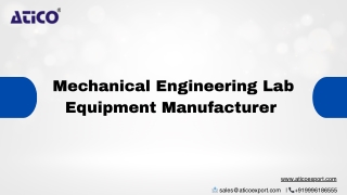 Mechanical Engineering Lab Equipment Manufacturer