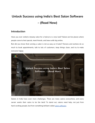 Revolutionize Your Salon with MioSalon – India’s #1 Software