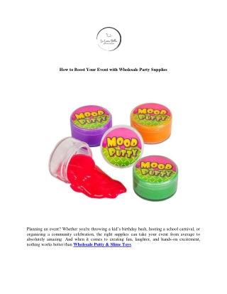 How to Boost Your Event with Wholesale Party Supplies