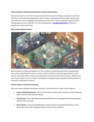 Ultimate Guide to Pak Game Download for Android and PC Gamers