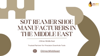 SOT Reamer Shoe Manufacturers in the Middle East — Oilmec Middleast
