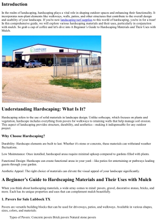 A Beginner’s Guide to Hardscaping Materials and Their Uses with Mulch