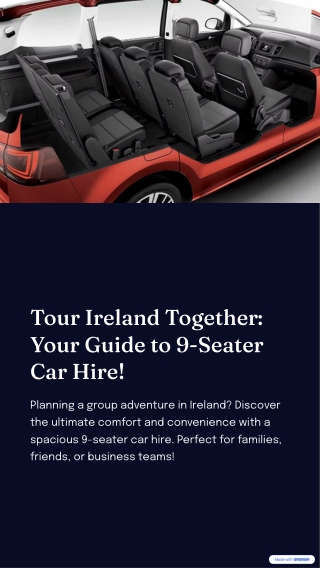 Tour Ireland Together: Your Guide to 9-Seater Car Hire!