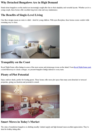 Uncover Detached Bungalows for Sale in the UK