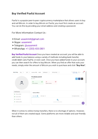 5 Buy Verified Paxful Account