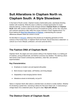 Suit Alterations in Clapham North vs. Clapham South_ A Style Showdown