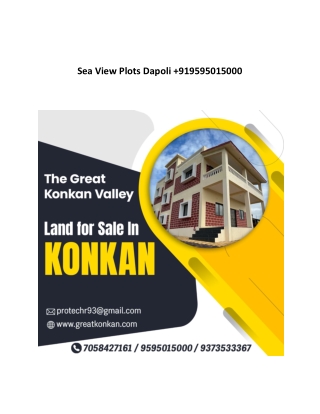 Sea View Plots Dapoli  919595015000