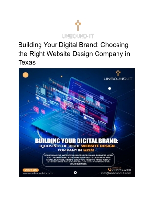Building Your Digital Brand_ Choosing the Right Website Design Company in Texas