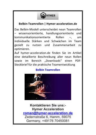 Belbin-Teamrollen  Hymer-acceleration.de