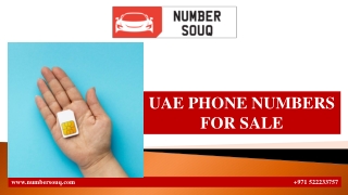 UAE PHONE NUMBERS FOR SALE