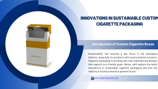 Innovations in Sustainable Custom Cigarette Packaging
