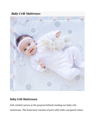 Buy Baby Mattress | Baby Crib Mattresses | Thankyou Mattresses