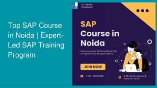 Top SAP Course in Noida | Expert-Led SAP Training Program