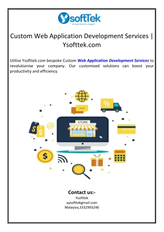 Custom Web Application Development Services | Ysofttek.com