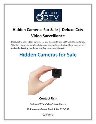 Hidden Cameras For Sale