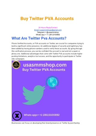 15 best sites To Buy Twitter Accounts (PVA & Bulk)