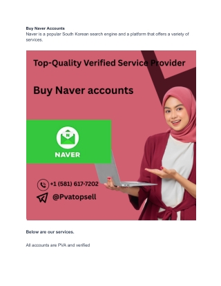 Buy Naver Accounts
