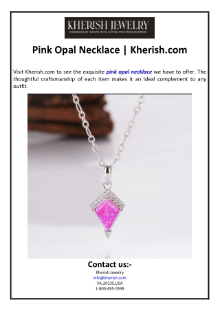 Pink Opal Necklace | Kherish.com
