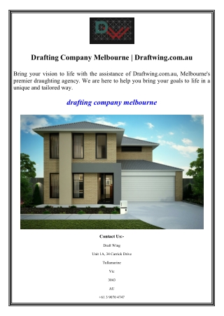Drafting Company Melbourne Draftwing.com.au
