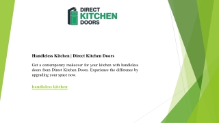 Handleless Kitchen   Direct Kitchen Doors