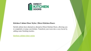 Kitchen Cabinet Door Styles   Direct Kitchen Doors