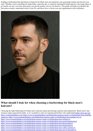 Where can I get a haircut for black men near me in 2025?