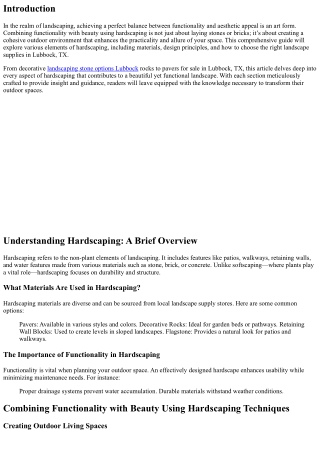 Combining Functionality with Beauty Using Hardscaping