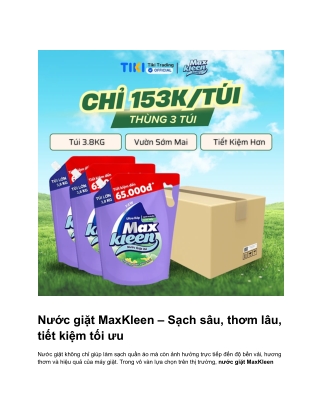 Nước giặt maxkleen