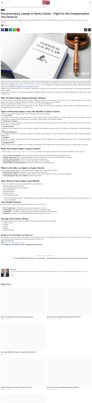 Personal Injury Lawyer in Santa Clarita