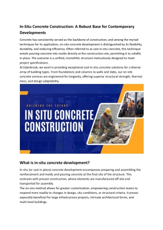 In-Situ Concrete Construction_ A Robust Base for Contemporary Developments