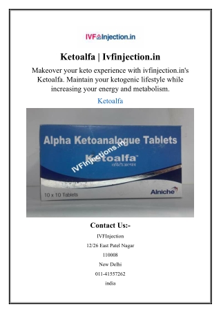 Ketoalfa | Ivfinjection.in