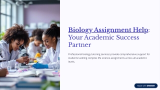 Get Expert Biology Assignment Help for Accurate Solutions