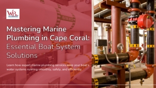 Mastering Marine Plumbing in Cape Coral Essential Boat System Solutions