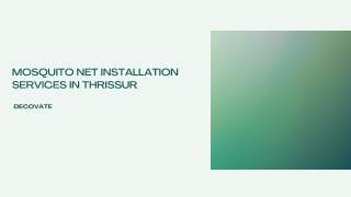 Mosquito Net Installation Services in Thrissur