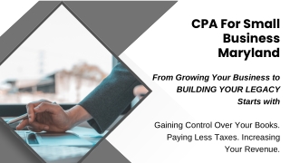 CPA For Small Business Maryland