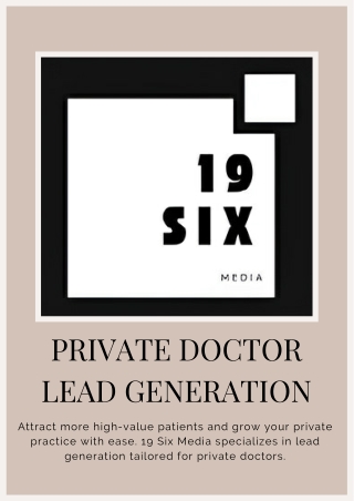 Private Doctor Lead Generation
