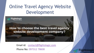 Online Travel Agency Website Development