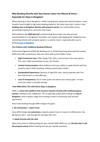 Why Booking Directly with Stay Owners Saves You Money