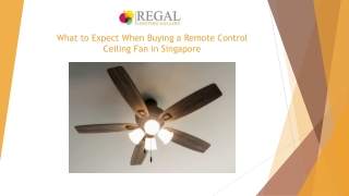 What to Expect When Buying a Remote Control Ceiling Fan in Singapore