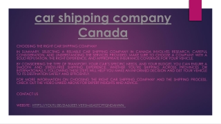 car shipping company Canada