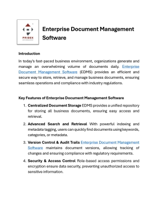 Enterprise Document Management Software