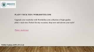 Plain V Neck Tees  Worldoftee.com