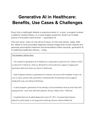 Generative AI in Healthcare