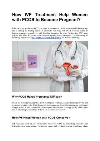 Best PCOS Treatment In Chembur