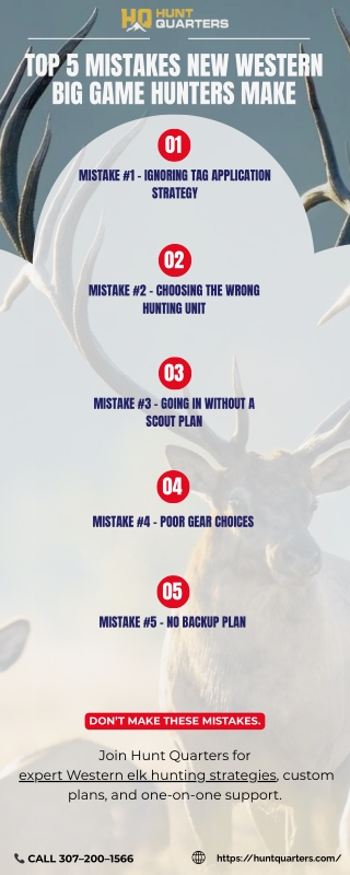 Top 5 Mistakes New Western Big Game Hunters Make