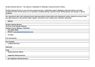 Visakhapatnam catering services cost per plate